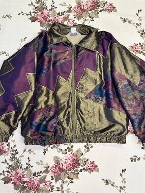 Vintage 80s/90s Great Cavalier by St. Paul Abstract Windbreaker Jacket